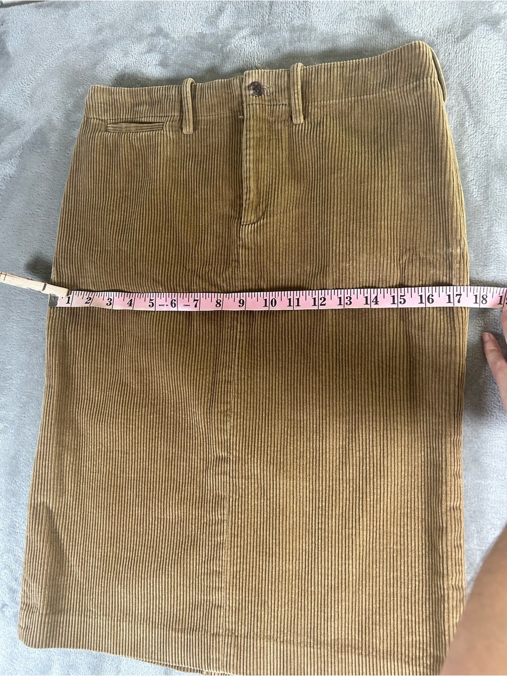 Ralph Lauren Corduroy Pencil Skirt in Camel Brown - Picture 9 of 10